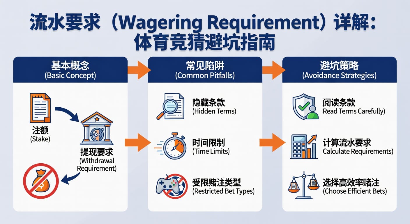 流水要求 sports wagering requirement：计算与判断